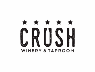 crush winery & taproom logo design by hidro