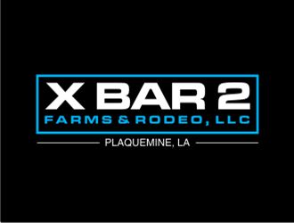 X Bar 2 Farms & Rodeo, LLC   Plaquemine, LA logo design by sheilavalencia