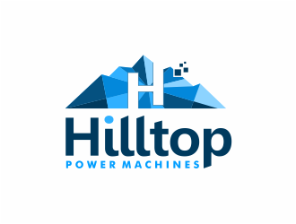 Hilltop Power Machines logo design by mutafailan