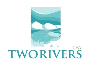 Two Rivers CPA logo design by DreamLogoDesign