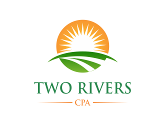 Two Rivers CPA logo design by Girly