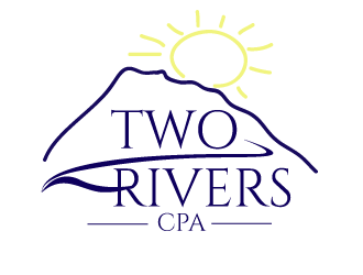 Two Rivers CPA logo design by Day2DayDesigns