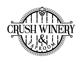 crush winery & taproom logo design by Conception