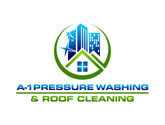 A-1 Pressure Washing & Roof Cleaning logo design by cintoko