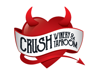 crush winery & taproom logo design by spiritz