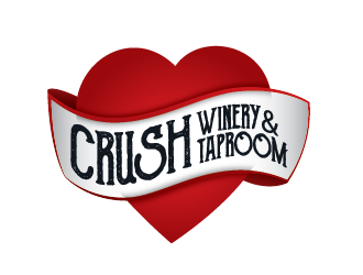 crush winery & taproom logo design by spiritz