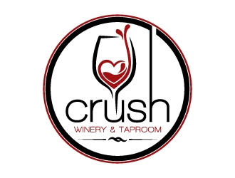 crush winery & taproom logo design by jaize