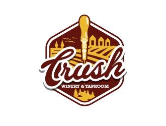 crush winery & taproom logo design by MarkindDesign