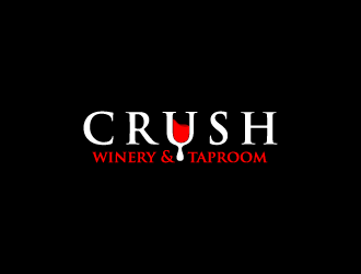 crush winery & taproom logo design by torresace