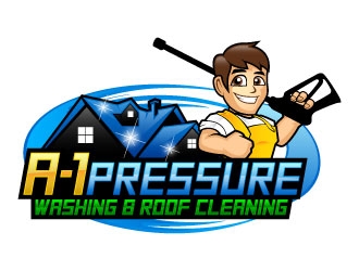 A-1 Pressure Washing & Roof Cleaning logo design by daywalker