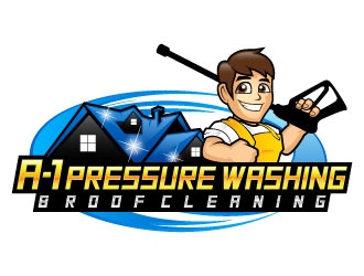 A-1 Pressure Washing & Roof Cleaning logo design by daywalker