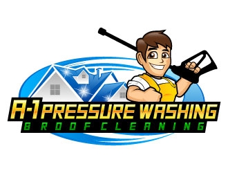 A-1 Pressure Washing & Roof Cleaning logo design by daywalker
