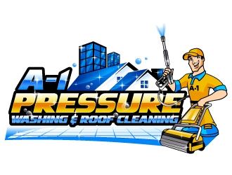 A-1 Pressure Washing & Roof Cleaning logo design by Aelius