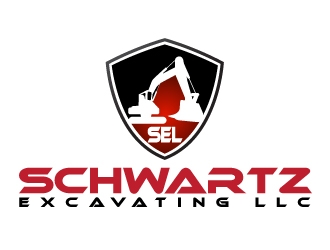 schwartz excavating llc logo design by Dawnxisoul393