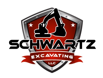 schwartz excavating llc logo design by Dawnxisoul393