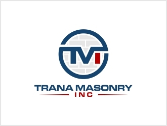 Trana Masonry Inc. logo design by fortunato
