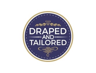 Draped and Tailored logo design by MarkindDesign