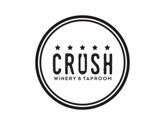 crush winery & taproom logo design by hidro