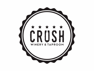 crush winery & taproom logo design by hidro