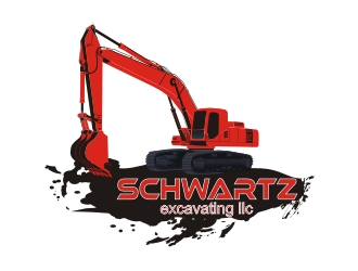 schwartz excavating llc logo design by hallim