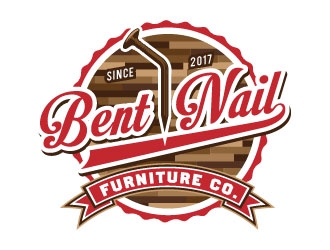 Bent Nail Furniture Co. logo design by REDCROW