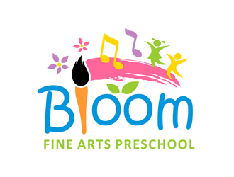 Bloom Fine Arts Preschool  logo design by haze