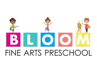 Bloom Fine Arts Preschool  logo design by rahmatillah11