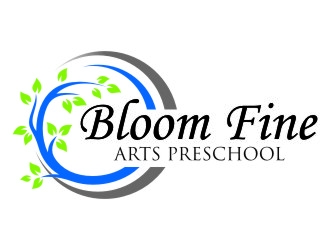 Bloom Fine Arts Preschool  logo design by jetzu
