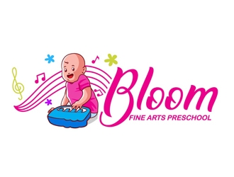 Bloom Fine Arts Preschool  logo design by DreamLogoDesign