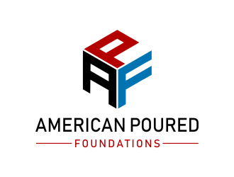 American Poured Foundations logo design by Girly