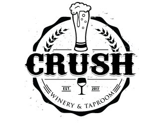 crush winery & taproom logo design by Conception