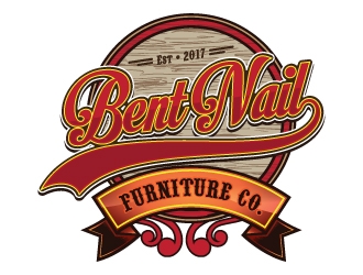 Bent Nail Furniture Co. logo design by Godvibes