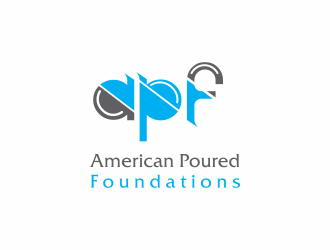 American Poured Foundations logo design by ROSHTEIN