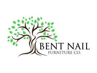 Bent Nail Furniture Co. logo design by jetzu