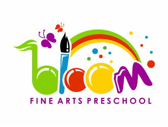 Bloom Fine Arts Preschool  logo design by mutafailan