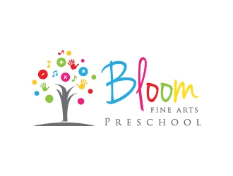 Bloom Fine Arts Preschool  logo design by zakdesign700