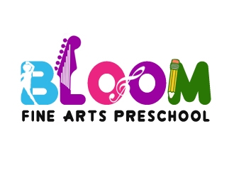 Bloom Fine Arts Preschool  logo design by samueljho
