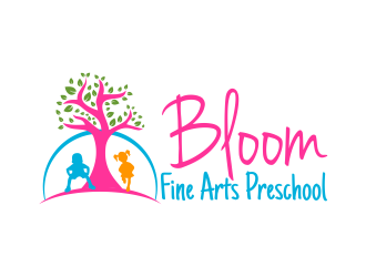 Bloom Fine Arts Preschool  logo design by done