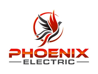 Phoenix Electric logo design by pixalrahul