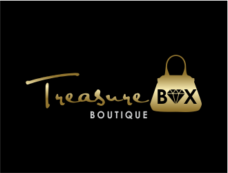 Treasure Box Boutique  logo design by Girly