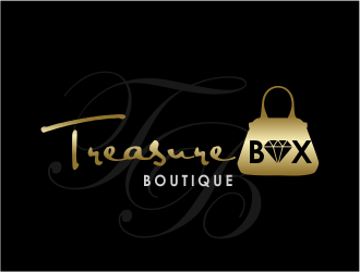 Treasure Box Boutique  logo design by Girly