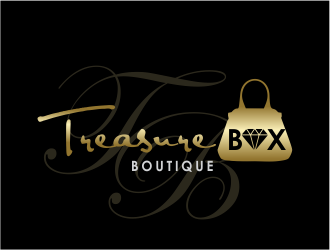 Treasure Box Boutique  logo design by Girly