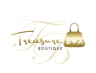 Treasure Box Boutique  logo design by Girly