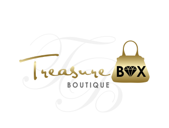 Treasure Box Boutique  logo design by Girly