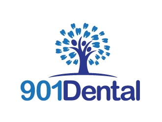 901 Dental logo design by Dawnxisoul393