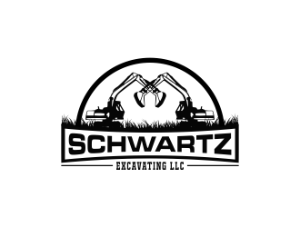 schwartz excavating llc logo design by SmartTaste