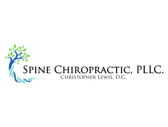 Spine Chiropractic is my Doing business as for marketing.  On my business cards and letter head I want Spine Chiropractic, PLLC.  Christopher Lewis, D.C. logo design by jetzu
