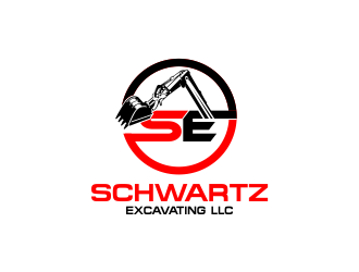 schwartz excavating llc logo design by kopipanas
