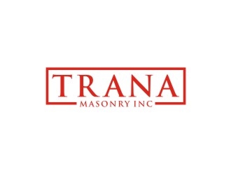 Trana Masonry Inc. logo design by bricton