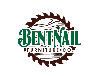 Bent Nail Furniture Co. logo design by ElonStark
